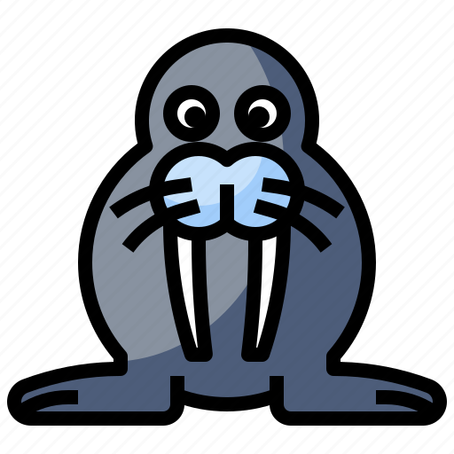 Animal, kingdom, life, walrus, wild, zoo icon - Download on Iconfinder