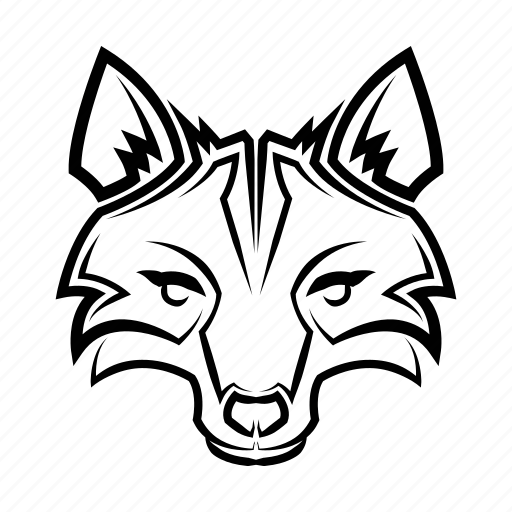 Animal, wildlife, head, face, drawing, fox, dog icon - Download on Iconfinder