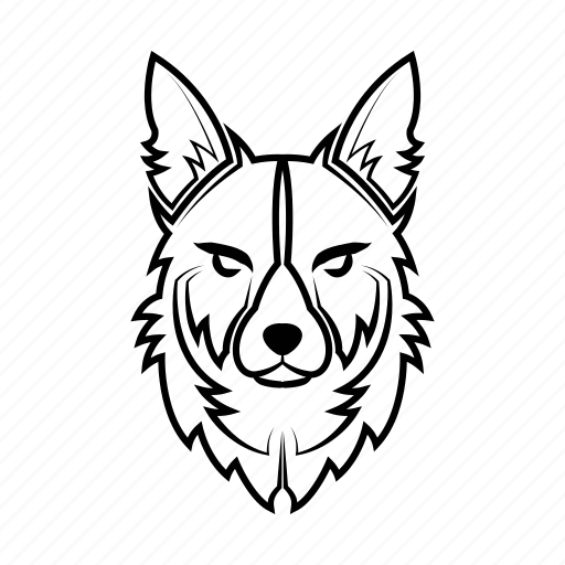 Animal, wildlife, head, face, drawing, wolf, fox icon - Download on Iconfinder