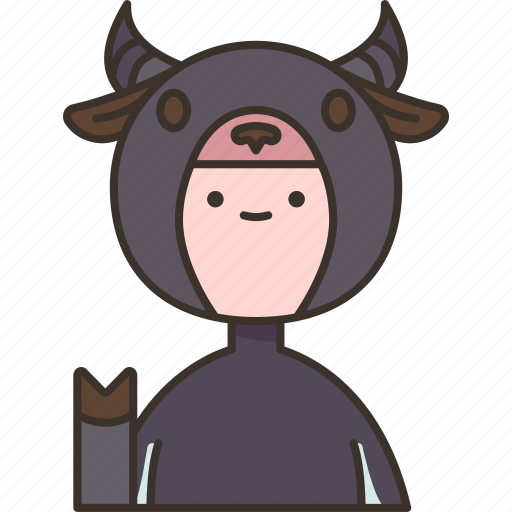 Buffalo, horn, cattle, costume, onesie icon - Download on Iconfinder