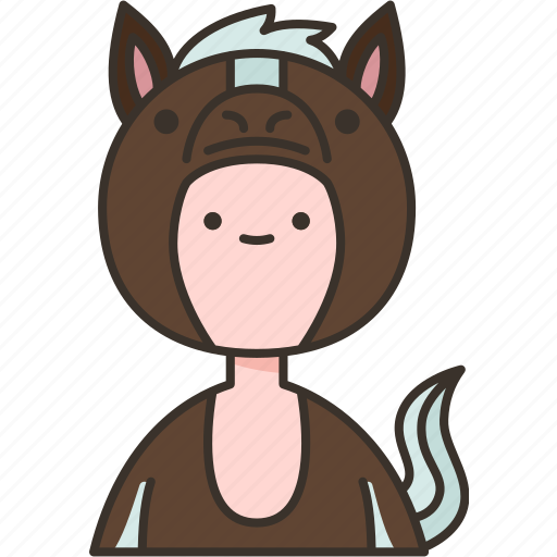 Horse, animal, dress, party, children icon - Download on Iconfinder
