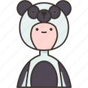 panda, headwear, cute, animal, character