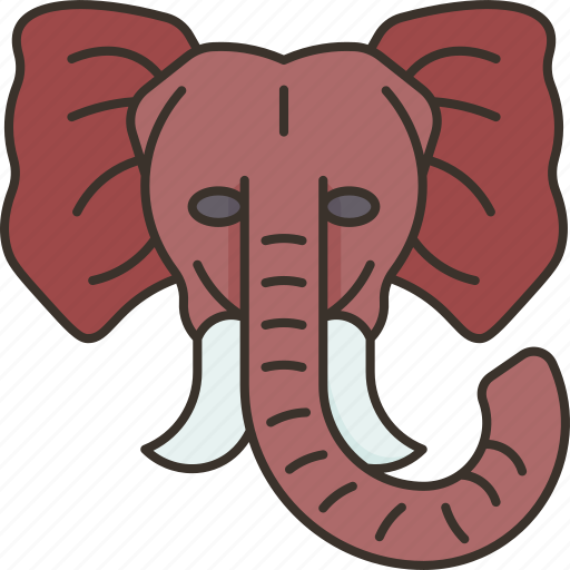 Elephant, head, african, wildlife, animal icon - Download on Iconfinder
