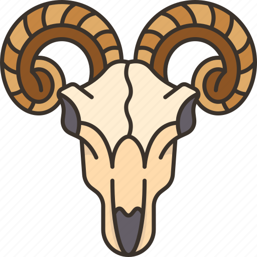 Rams, skull, horn, sheep, wildlife icon - Download on Iconfinder
