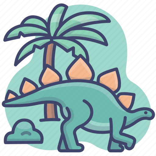 Animal, dinosaur, jurassic, stegosaurus icon - Download on Iconfinder