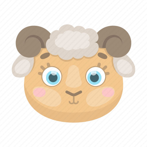 Animal, cute, muzzle, pet, ram, sheep, toy icon - Download on Iconfinder