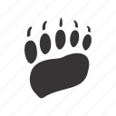 bear, foot, front-paw, trace