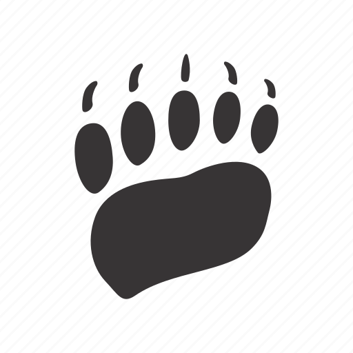 Bear, foot, front-paw, trace icon - Download on Iconfinder