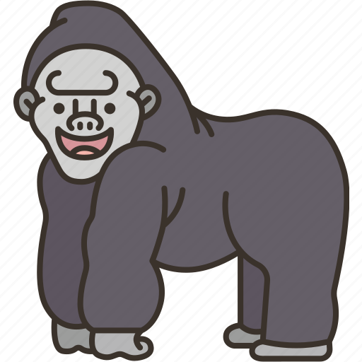 Gorilla, ape, mammal, jungle, africa icon - Download on Iconfinder