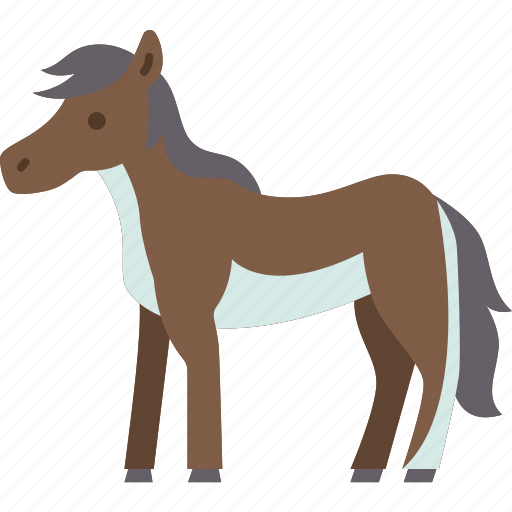 Horse, equine, mare, domestic, mammal icon - Download on Iconfinder