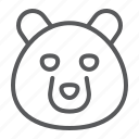 animal, bear, grizzly, head, logo, wild, zoo