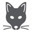 animal, fox, head, logo, mascot, wild, zoo 