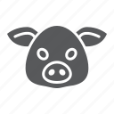 animal, head, logo, pig, pork, wild, zoo