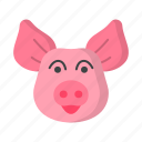 pig, animal, zoo, face, farm