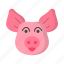 pig, animal, zoo, face, farm 