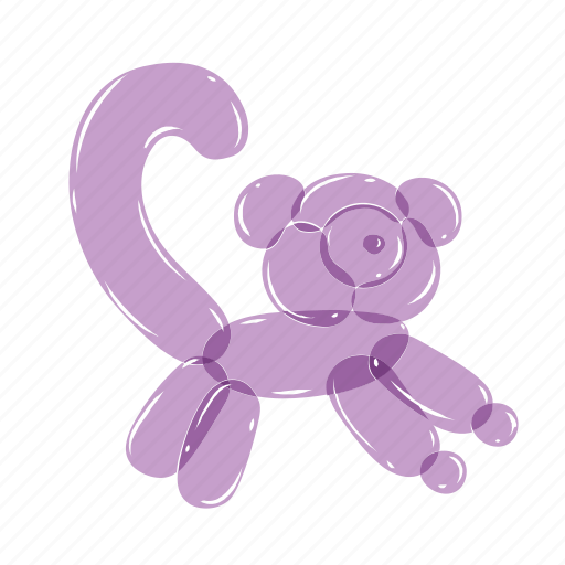 Airy, animals, balloons, birthday, lemur, purple icon - Download on Iconfinder