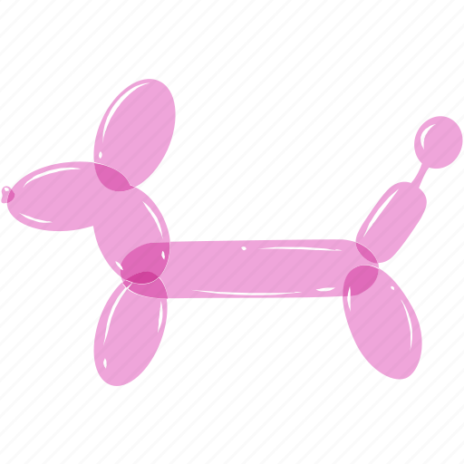 Airy, animals, balloons, birthday, color, dachshund, pink icon - Download on Iconfinder