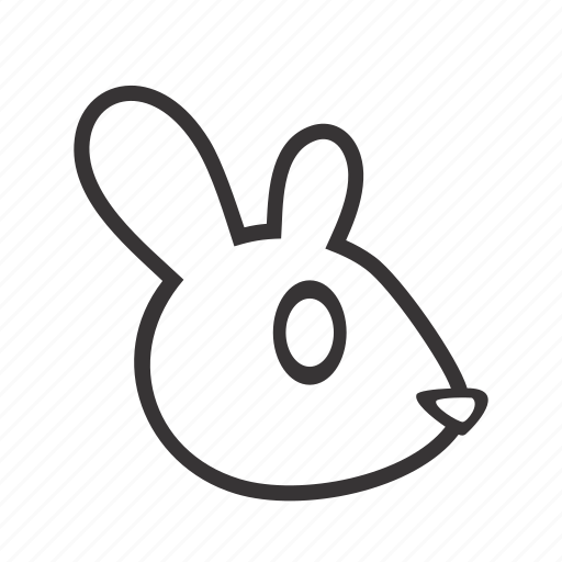 Animal, contour, hare, head, pet, rabbit icon - Download on Iconfinder