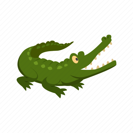 Alligator, animal, crocodile, character, comic, green, predator icon - Download on Iconfinder
