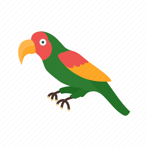 Bird, parrot, cute, fly, flying, green, jungle icon - Download on Iconfinder
