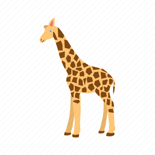Animal, giraffe, africa, giraffa, mammal, wildlife, zoo icon - Download on Iconfinder