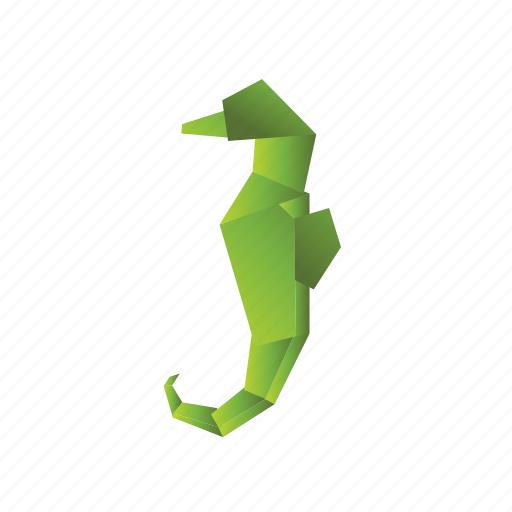 Animals, classic, origami, paper, seahorse icon - Download on Iconfinder