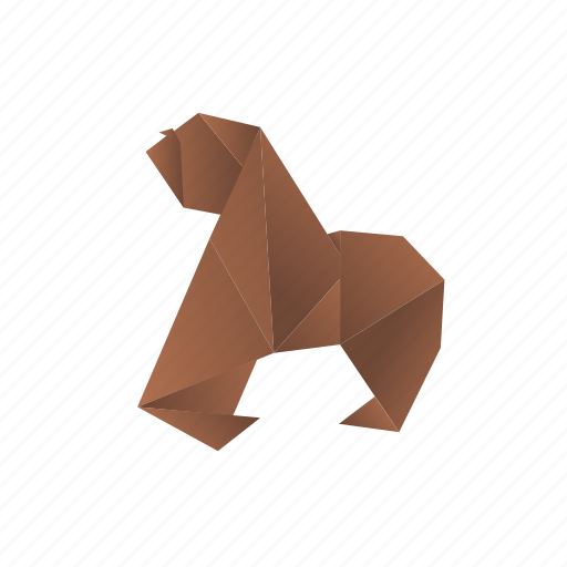 Animals, classic, gorilla, origami, paper icon - Download on Iconfinder