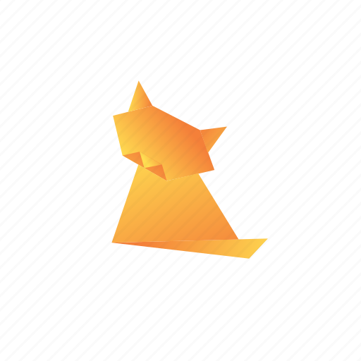 Animals, cat, classic, domestic, origami, paper icon - Download on Iconfinder
