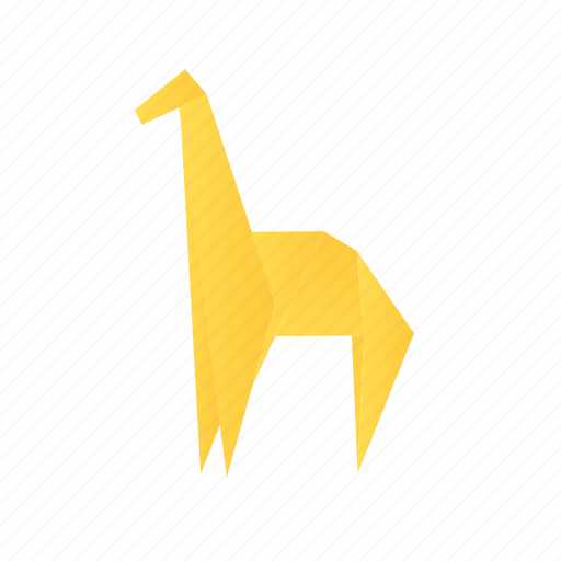 Animals, classic, giraffe, origami, paper icon - Download on Iconfinder