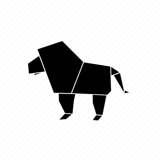 Africa, animals, lion, origami, wild icon - Download on Iconfinder