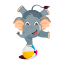 elephant stickers, elephant cartoon, funny elephant, animal sticker, cute elephant 