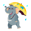 elephant stickers, elephant cartoon, funny elephant, animal sticker, cute elephant 