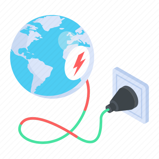 Global energy, global electricity, green energy, global power, world power icon - Download on Iconfinder