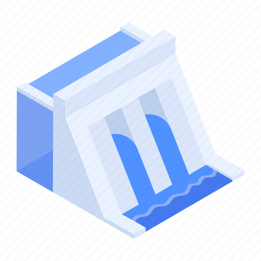 Hydroelectric dam, hydro energy, hydropower, hydroelectric station, water dam icon - Download on Iconfinder