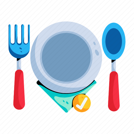Dining service, breakfast included, dinner done, dinner sign, table cutlery icon - Download on Iconfinder