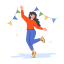people celebrating, celebration icons, party icons, cultural events, home gatherings 
