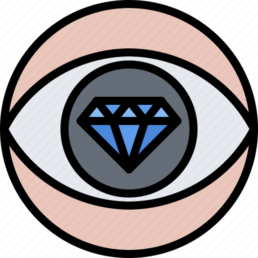 Eye, vision, diamond, pawnshop, antiques, shop icon - Download on Iconfinder