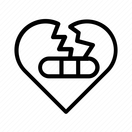 Broken, heart, love, health, emotion icon - Download on Iconfinder