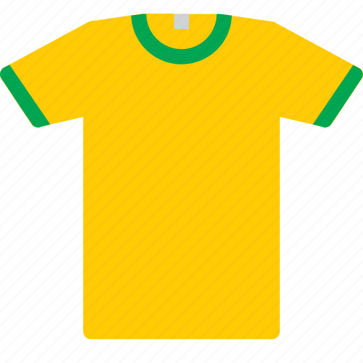 Brazil, ringer, tshirt, cloth, clothes, clothing icon - Download on Iconfinder