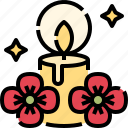 candle, poppy, light, pray, decoration