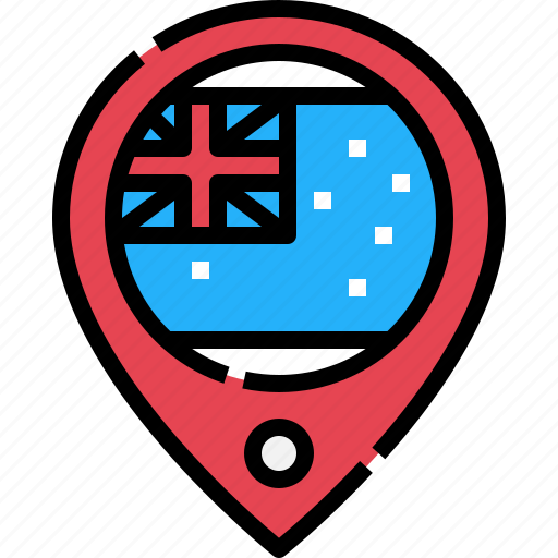 Map, pin, flag, country, nation, australian, location icon - Download on Iconfinder