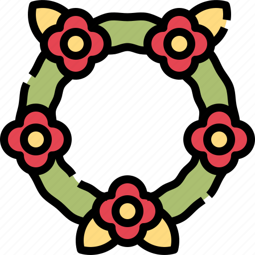 Wreath, poppy, flower, floral icon - Download on Iconfinder