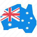 map, flag, country, nation, australian
