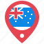 map, pin, flag, country, nation, australian 