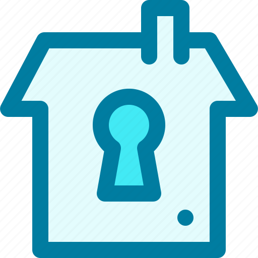 House, isolation, lock, locked, quarantine, safety, stay home icon - Download on Iconfinder