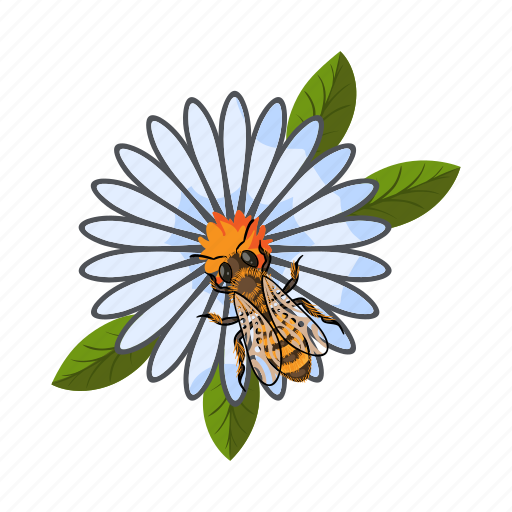 Bee, flower, insect, nectar, plant icon - Download on Iconfinder
