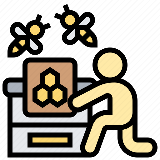 Apiarist, apiculture, beekeeper, hive, honeycomb icon - Download on Iconfinder