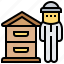 apiary, apiculture, beekeeper, hives, honey 