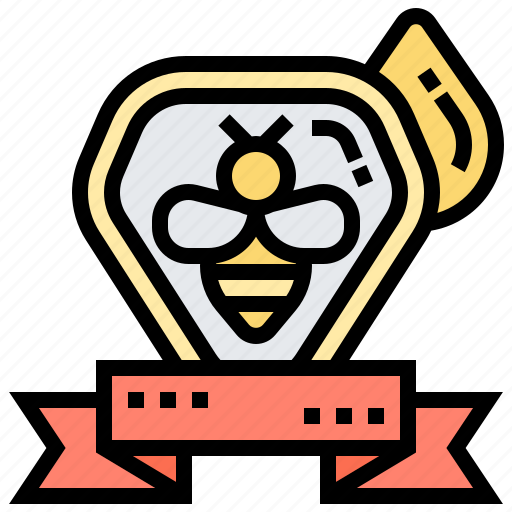 Badge, banner, bee, beekeeping, emblem icon - Download on Iconfinder