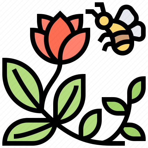 Bee, botanical, flower, garden, plant icon - Download on Iconfinder